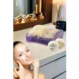 2'li Tüm Cilt Sıkılaştırıma Yüz Yoga Yüz Bakım Peeling Lifli Lavanta Sabun Leke Akne Ruşur Taşı