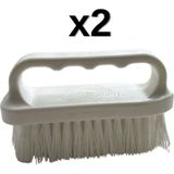 2'li Türkay 13.5X7X4 cm Polietilen Kesme Tahtası Kesim Levhası Temizleme Fırçası 1862