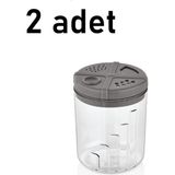 2'li Tuzluk Biberlik Baharatlık, 300 Ml, 3 Kademe, Şık ve Kullanışlı - Seçenek 1