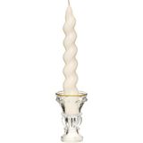 2li Twirl Glow Beyaz Şamdan Mum Seti (18 cm)