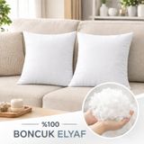 2'li Ultra Dolgun Elyaf Kırlent İçi Yastık , Yıkanabilir 50x50