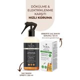 2'li Vegan Saç Spreyi & Saç Serumu, 7 Doğal Aktif, Keratin ve Kolajen İçerikli, Saç Kökü Bakım Seti