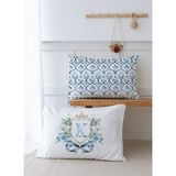 2'li Yastık Kılıfı (35x45) Blue Royal Series - K Harfi