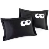 2li Yastık Kılıfı Oxf. Funny Siyah - 50x70cm