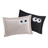 2li Yastık Kılıfı Oxf. Funny Siyah-Kahve - 50x70