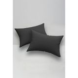 2li Yastık Kılıfı Solid Siyah - 50x70 cm
