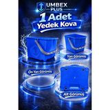 (2'li Yedek Kova) Temizlik Arabası, Paspas Arabasına Uygun Yedek Kova 25+25 Lt Kırmızı-Mavi - 1 Mavi Kova