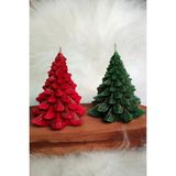 2'li Yeni Yıl ( Noel - Yılbaşı ) Konseptli Çam Ağacı Mum - Seçenek 1