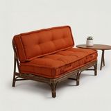 2'li Yer Minderi 60X120X14 cm Palet Minderi, Bahçe Minderi, Oturma Minderi, Balkon Takımı Minderi (Kiremit) - Çok Renkli - Standart