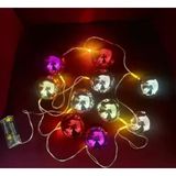 2m 10 LED Pilli Parlak Top Lamba - 2 Kademeli Yılbaşı Ağacı Süsü