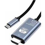 2M Metre Hdmi Kablo 4K 30 Hz Full Hd Tv Monitör Uydu Alıcısı Pc Uyumlu Type C To Hdmı Kablosu