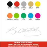 2Mak Sticker Atatürk Imza Sticker - 25x7 - Beyaz