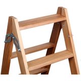 2mm Ahşap Ahşap A Tipi Çift Taraflı Kullanım 4 Basamaklı Merdiven 100x40 Cm Kahverengi Dayanıklı Malzeme