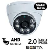 2MP Ahd 1080P 6 Atom Led Dome Güvenlik Kamerası Metal Kasa