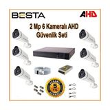 2mp Ahd 1080P Gece Görüşlü 6 Kameralı Güvenlik Sistemi