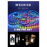 2mt. Ws2812b Kumandalı / Tak Çalıştır Adreslenebilir Şerit Led