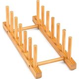 2pcs Bambu - Ahşap Tezgah Üstü Tabaklık - Bulaşıklık (5468)