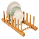2Pcs Bambu - Ahşap Tezgah Üstü Tabaklık - Bulaşıklık (5570)
