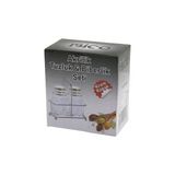 2Pcs Krom Kapak Akrilik Tuzluk - Biberlik - Baharatlık Metal Standlı Kare - Köşeli Go53/1395