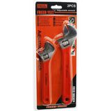 2pcs Set 8 İNÇ-200MM - 10 İNÇ-250MM Kurbağacık Anahtar Seti (4887) - Renkli