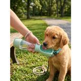 2'si 1 Arada Taşınabilir Köpek Kedi Su Matarası ve Mama Kabı (350 ml Su + 170 ml Mama)