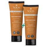 2'si 1 Arada Vegan Saç Bakım Kremi, Biotin, B7 Kolajen İçeren, Silikonsuz & Sülfat İçermeyen