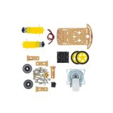 2Wd Akıllı Robot Araba Şasi Kiti Dıy Pleksi Tekerlek Motor Çizgi İzleyen Engelden Kaçma