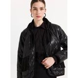 2WINS Siyah Kadın Rahat Kapitone Ceket Sandia Jacket