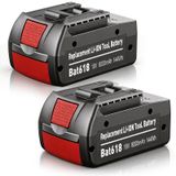 2X 18V 8.0Ah GBA Yedek Akü için Yedek Akü Bosch Akü 18V BAT618 | Bosch Professional 18V System BAT618G BAT609 BAT609G BAT619 BAT619G BAT610 için Premium Li-İyon Alet Bataryası Yedek Parça