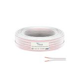 2x0.75 Hoparlör Kablosu Beyaz Kordon 100mt Poke Pk-1166