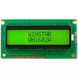 2X16 Karakter Lcd Ekran – Wh1602a-Yyh-Ctk#010 – Yeşil Arka Işık, Siyah Karakter