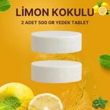 2X500 Gram - Limon Kokulu, Nem Alıcı Rutubet Ve Küf Önleyici Yedek Tablet
