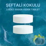 2X500 Gram - Şeftali Kokulu, Nem Alıcı Rutubet Ve Küf Önleyici Yedek Tablet