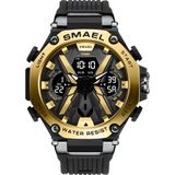 2xudc Altın Yeni Model Smael 8087 Erkek Bilek Dijital Saat Relojes De Hombre Su Geçirmez Dijital LED Spor Saat (Yurt Dışından) - Renkli