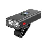 2Xxml-T6 Led 18.000 Lumen Su Geçirmez Bisiklet Farı 2400Mah Pil Açık Gri