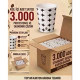 3.000 Adet Karton Bardak 7 Oz Sızdırmaz Vending Modeli Çay Kahve Meşrubat Bardağı Kullan At Parti Bardağı