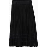 3.1 Phillip Lim Dantel Detaylı Pliseli Tasarım Kadın Midi Etek - Siyah - 42