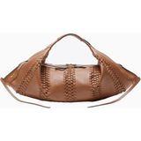 3.1 Phillip Lim Leather Craft Luna %100 Deri Lüks Tasarım Kadın Omuz ve El Çantası - Kahverengi