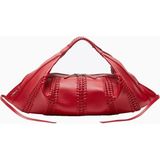 3.1 Phillip Lim Leather Craft Luna %100 Deri Lüks Tasarım Kadın Omuz ve El Çantası - Kırmızı