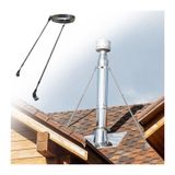 3"-10" Borular için Ayarlanabilir Paslanmaz Çelik Baca Destek Kiti - Dayanıklı ve Güvenli Çatı Braketi, 3 13/16" (97mm) Çapa Uyar, Ev Isıtma Sistemleri ve Havalandırma için İdeal