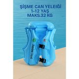 3-11 Yaş Arası 32KG Kapasiteli Üstkalite Şişme Can Yeleği Yaz Deniz Sahil Çocuk Bebek - Mavi