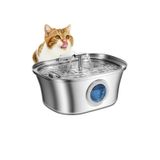 3.2 L Çiftli Paslanmaz Çelik Kedi Köpek İçin Otomatik Su Pınarı Su Çeşmesi Su Sebili Sessiz Pompalı paslanmaz-celik