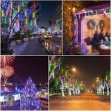 3.2m Meteor Kayan LED Rgb LED 8'li Iç Mekan ve Dış Mekan Bahçe Teras Yazlık Ev Ofis Dekor Süsleme - Renkli - 3.2 metre