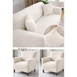 3.3.1.1 Koltuk Örtüsü Koltuk Kılıfı Takımı Ev Tekstili Sofa Cover - 180 x 230 cm - Açık Krem