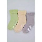 3-4 YAŞ 3 ÇİFT HAVLU PAMUKLU KAYDIRMAZ TABAN KIŞLIK UNISEX ÇOCUK VE BEBEK SOKET ÇORAP