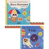 3-4 Yaş- Kıpır Kıpır Hareketli Kitabım – Uzay, Kıpır Kıpır Hareketli Kitabım – Hava Durumu(2kitap)