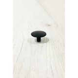 3.5 cm Çapında Siyah Renkli Tek Delikli Düğme Kulp - Dolap/kapak/çekmece/mobilya Kulp