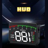 3.5 Inç Hud Head Up Display Obd2 Dijital Araç Hız Göstergesi Ön Cam Projektörü - Çok Renkli