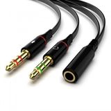 3.5 Mm Aux Kulaklık Mikrofon Dönüştürücü Birleştirici Kablo Beyaz