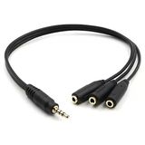 3.5 Mm Erkek * 3 Stereo Dişi Kulaklık Çoklayıcı 30 Cm Y Kablo